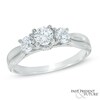 Thumbnail Image 0 of 0.95 CT. T.W. Diamond Past Present Future Engagement Ring in 14K White Gold