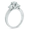 0.95 CT. T.W. Diamond Past Present Future Engagement Ring in 14K White Gold