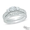 Thumbnail Image 1 of 1.20 CT. T.W. Diamond Past Present Future Bridal Set in 14K White Gold