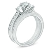 Thumbnail Image 1 of 1.20 CT. T.W. Diamond Past Present Future Bridal Set in 14K White Gold