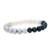 Thumbnail Image 1 of 8.0-9.0mm Black, Grey and White Freshwater Cultured Pearl and Crystal Strand Bracelet-7.25&quot;