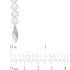 6.0-8.0mm Freshwater Cultured Pearl and Crystal Bead Necklace, Bracelet and Earrings Set in Sterling Silver