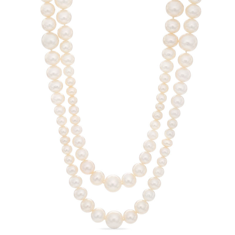 6.0 - 7.0mm Cultured Freshwater Pearl Strand Necklace with Sterling Silver Clasp - 60"