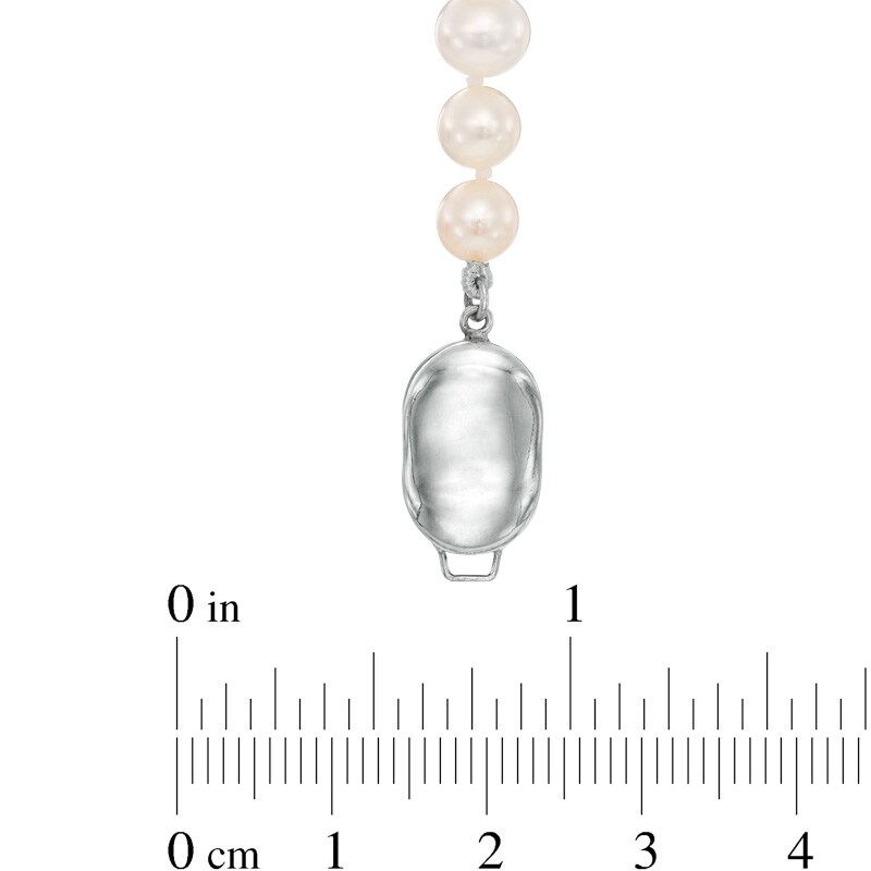 Main Image 2 of 6.0-7.0mm Freshwater Cultured Pearl Strand Necklace with Sterling Silver Clasp-60"