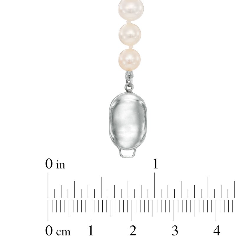 6.0 - 7.0mm Cultured Freshwater Pearl Strand Necklace with Sterling Silver Clasp - 60"