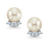 Thumbnail Image 0 of Blue Lagoon® by Mikimoto 6.5mm Cultured Akoya Pearl and Diamond Accent Earrings in 14K White Gold