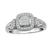 Thumbnail Image 0 of 0.25 CT. T.W. Princess-Cut Diamond Cluster Promise Ring in 10K White Gold