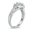 0.25 CT. T.W. Princess-Cut Diamond Cluster Promise Ring in 10K White Gold