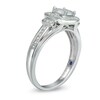 Thumbnail Image 1 of 0.25 CT. T.W. Princess-Cut Diamond Cluster Promise Ring in 10K White Gold