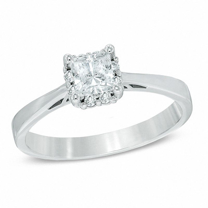 0.70 CT. T.W. Certified Canadian Princess-Cut Diamond Engagement Ring in 14K White Gold (I/I1)|Peoples Jewellers