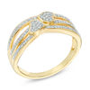 Thumbnail Image 1 of 0.20 CT. T.W. Diamond Double Heart Promise Ring in 10K Gold