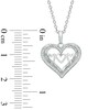 Thumbnail Image 2 of 0.15 CT. T.W. Diamond "MOM" Heart Pendant in Sterling Silver
