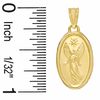Thumbnail Image 2 of Oval "I will Keep Watch Over You" Angel Necklace Charm in 10K Gold