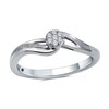 Thumbnail Image 0 of 0.12 CT. T.W. Diamond Vintage-Style Heart Promise Ring in 10K White Gold