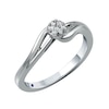 Thumbnail Image 1 of 0.12 CT. T.W. Diamond Vintage-Style Heart Promise Ring in 10K White Gold