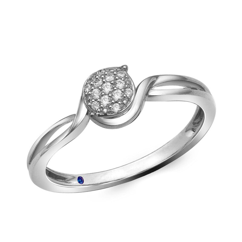 0.12 CT. T.W. Diamond Engagement Ring in Sterling Silver|Peoples Jewellers
