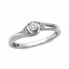 0.12 CT. T.W. Diamond Cluster Promise Ring in Sterling Silver