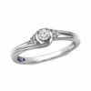 Thumbnail Image 1 of 0.12 CT. T.W. Diamond Cluster Promise Ring in Sterling Silver