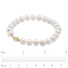 7.5-8.0mm Freshwater Cultured Pearl Strand Necklace, Bracelet and Earrings Set in 14K Gold