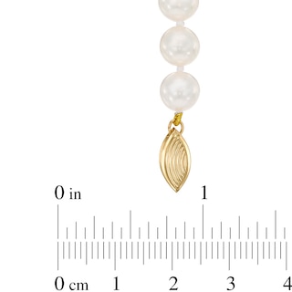 7.0-7.5mm Akoya Cultured Pearl Strand Necklace with 14K Gold Clasp
