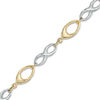 Infinity Link Bracelet in 10K Two-Tone Gold - 7.25"