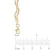 Wavy Link Bracelet in 10K Tri-Tone Gold
