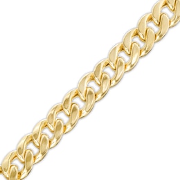 Men's 7.6mm Curb Chain Bracelet in Hollow 10K Gold - 8.5"