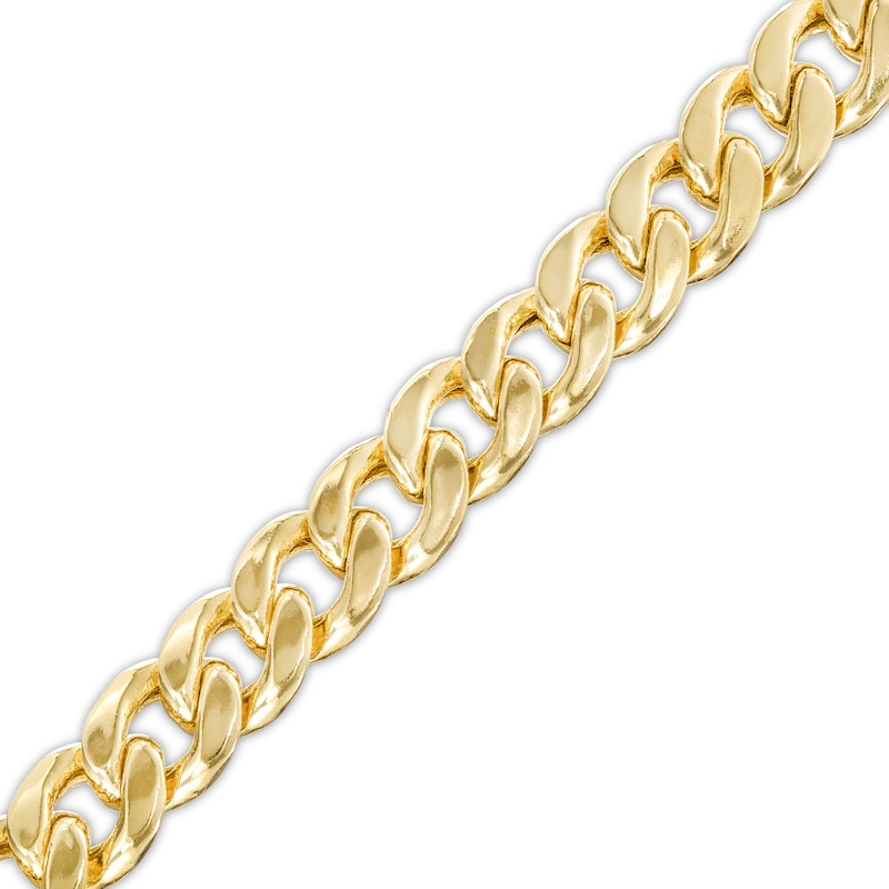 Main Image 1 of Men's 7.6mm Curb Chain Bracelet in Hollow 10K Gold - 8.5"