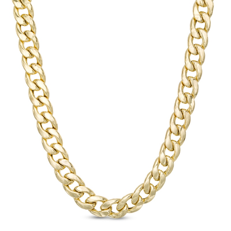 Men's 7.8mm Curb Chain Necklace in 10K Gold - 22"|Peoples Jewellers