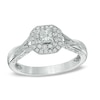 Thumbnail Image 1 of 0.33 CT. T.W. Princess-Cut Diamond Frame Vintage-Style Engagement Ring in 10K White Gold