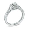 Thumbnail Image 2 of 0.33 CT. T.W. Princess-Cut Diamond Frame Vintage-Style Engagement Ring in 10K White Gold