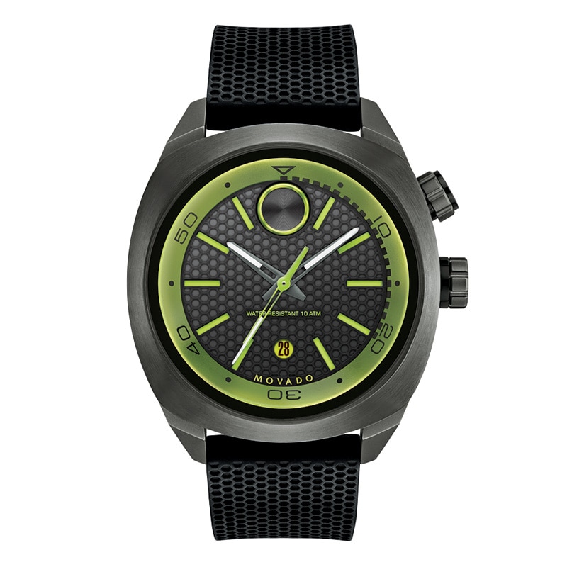 Men's Movado Bold® Watch with Gunmetal Grey and Green Dial (Model: 3600211)