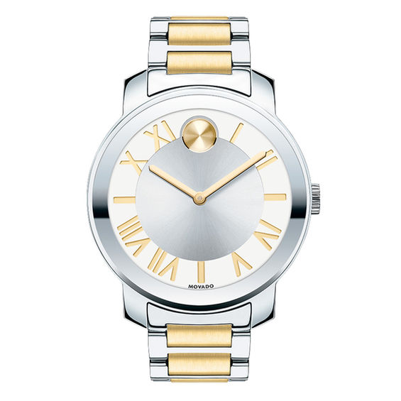 Peoples Ladies Movado Bold Mesh Watch with Gold Dial Model 3600242 Coquitlam Centre