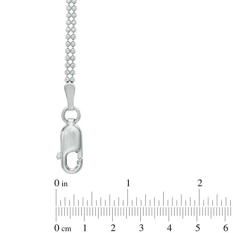Main Image 2 of Woven Beaded Mesh Bib Necklace in Sterling Silver - 17"