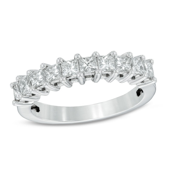 CT. T.W. Princess-Cut Diamond Anniversary Band in 14K White Gold