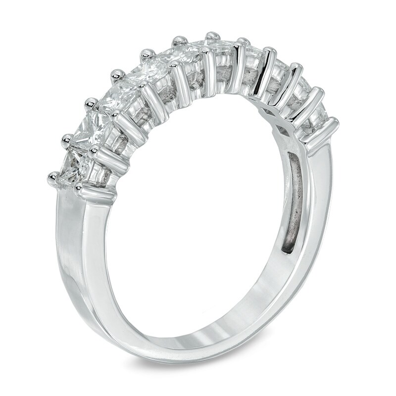 1.00 CT. T.W. Princess-Cut Diamond Anniversary Band in 14K White Gold