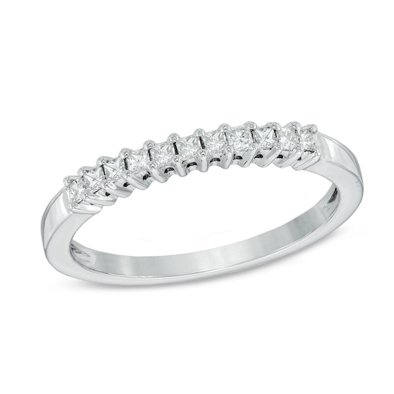 Main Image 1 of 0.25 CT. T.W. Princess-Cut Diamond Anniversary Band in 14K White Gold