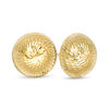 Thumbnail Image 0 of Textured Button Swirl Stud Earrings in 10K Gold