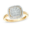 Thumbnail Image 0 of 0.50 CT. T.W. Diamond Cluster Frame Ring in 10K Gold