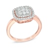 Thumbnail Image 1 of 0.50 CT. T.W. Diamond Cluster Frame Ring in 10K Rose Gold