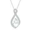 Thumbnail Image 0 of 0.20 CT. T.W. Diamond Motherly Love Infinity Pendant in Sterling Silver