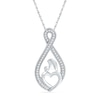 0.20 CT. T.W. Diamond Motherly Love Infinity Pendant in Sterling Silver