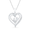 Thumbnail Image 0 of Diamond Accent Motherly Love Heart Pendant in Sterling Silver