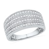 0.50 CT. T.W. Diamond Multi-Row Band in 10K White Gold