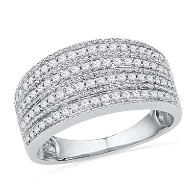 0.50 CT. T.W. Diamond Multi-Row Band in 10K White Gold