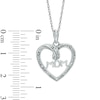 Thumbnail Image 1 of Diamond Accent "MOM" Heart Pendant in Sterling Silver