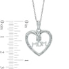 Diamond Accent "MOM" Heart Pendant in Sterling Silver