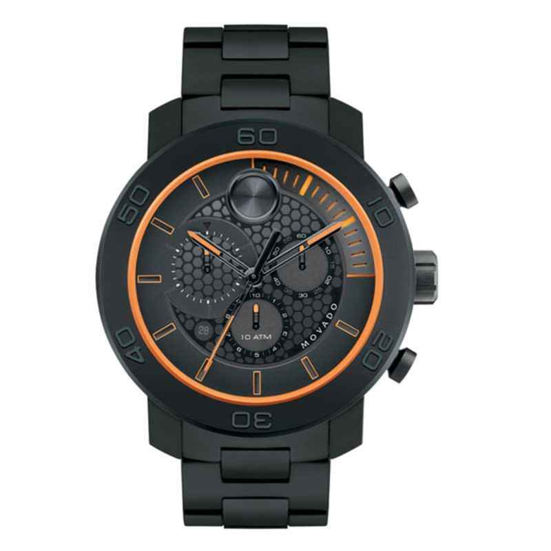 Men's Movado Bold® Chronograph Black Titanium Watch (Model: 3600190)
