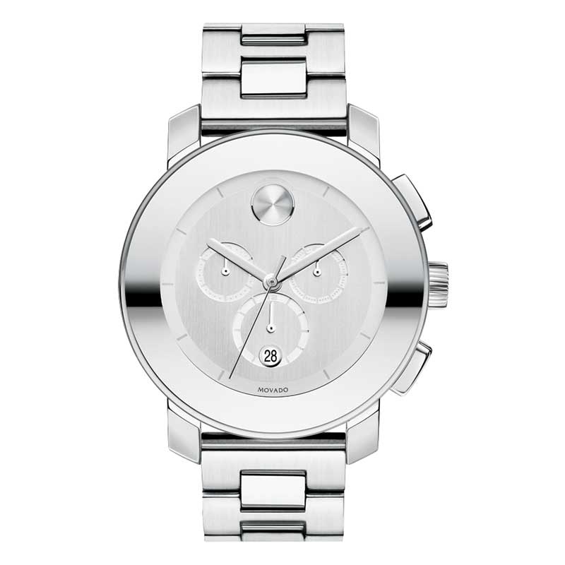 Men's Movado Bold® Chronograph Watch with Silver-Tone Dial (Model: 3600147)|Peoples Jewellers