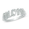 0.13 CT. T.W. Diamond "MOM" Ring in Sterling Silver